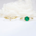 SR17120 Emerald Ring - Additional view
