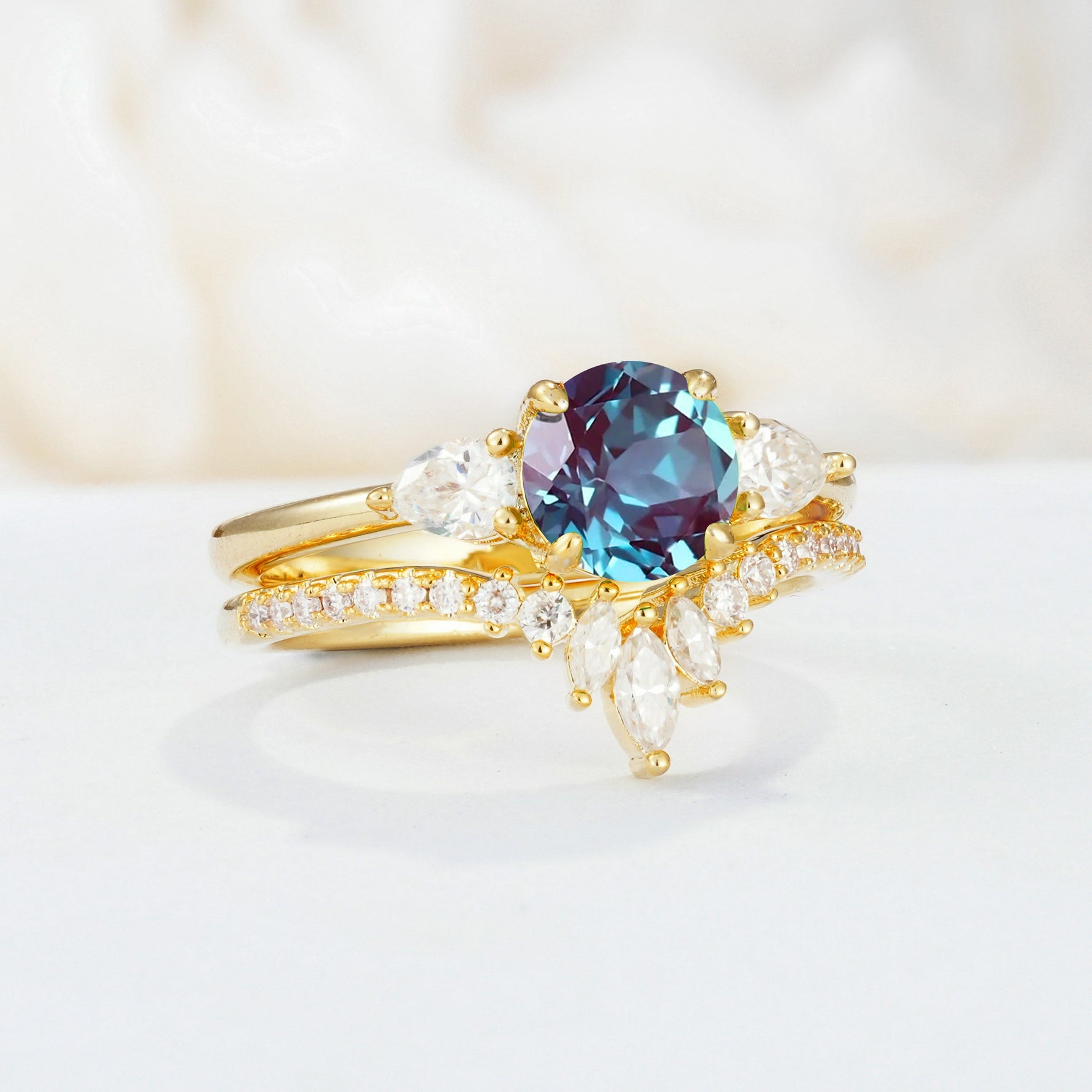 SR17120 Alexandrite Ring - White-Gold