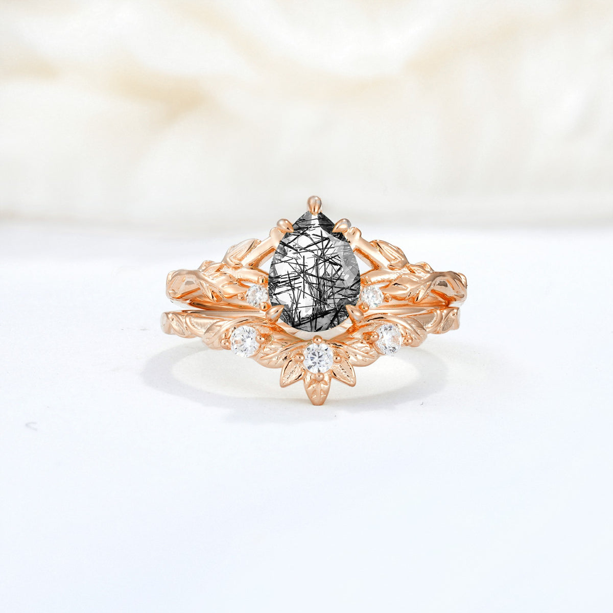 SR17127 Black Rutilated Quartz Ring - Additional view