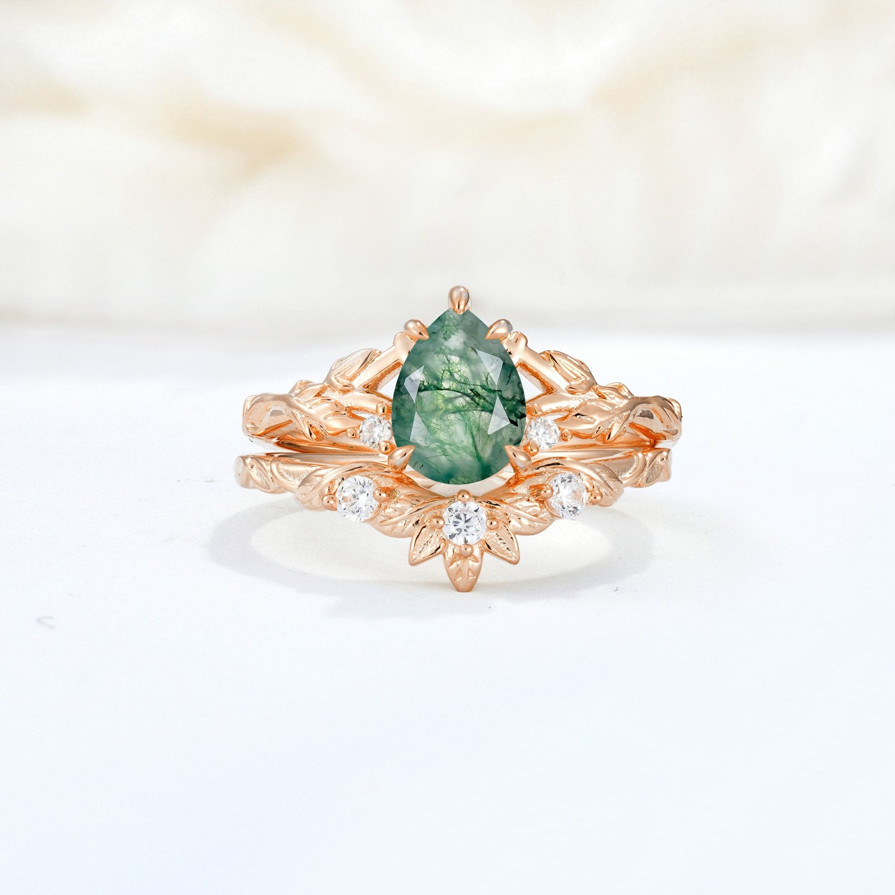 SR17127 Moss Agate Ring - Additional view