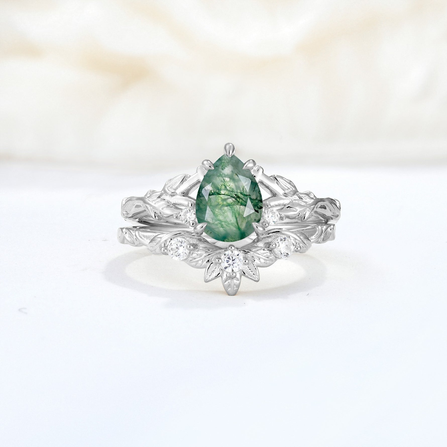 SR17127 Moss Agate Ring - Additional view