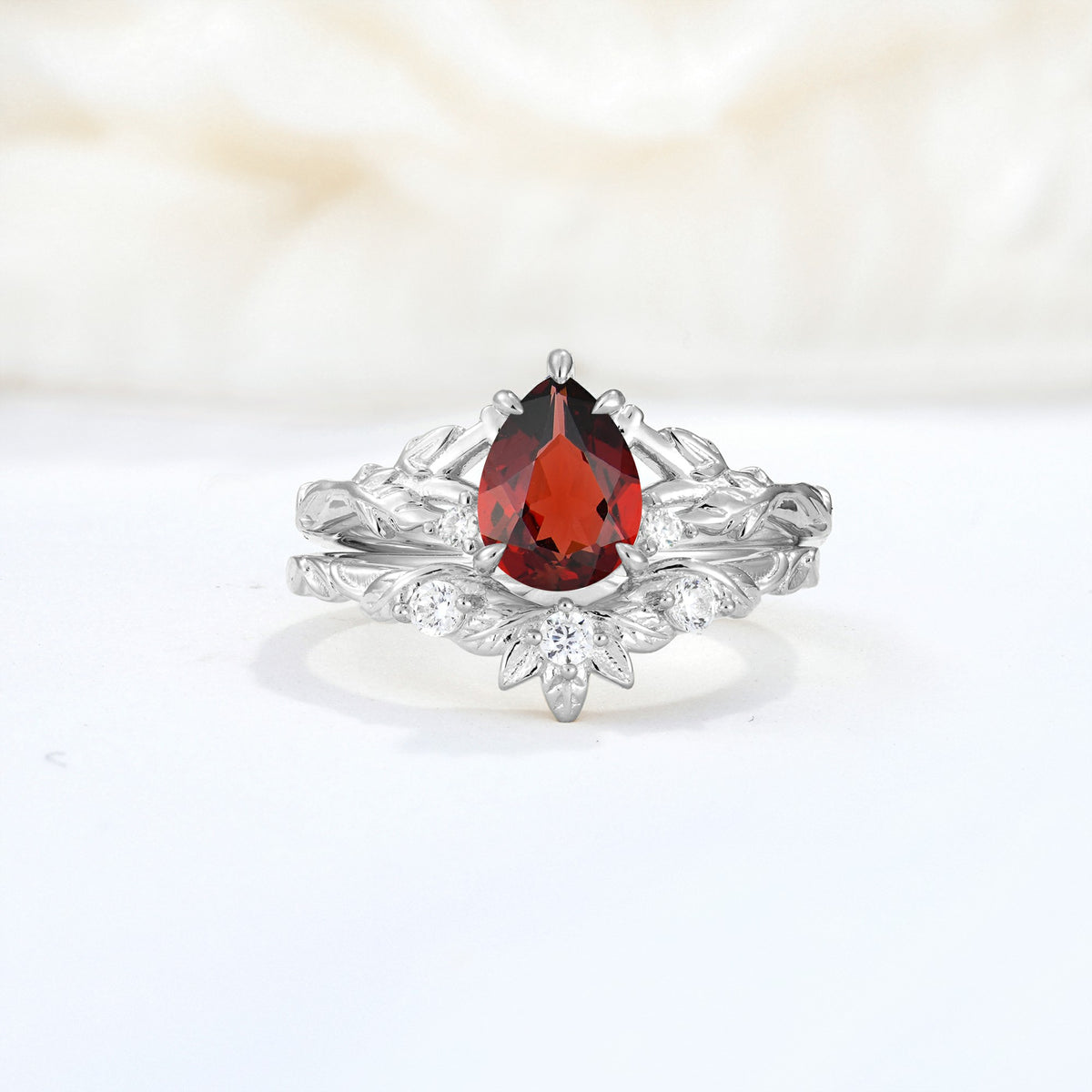 SR17127 Garnet Ring - Additional view