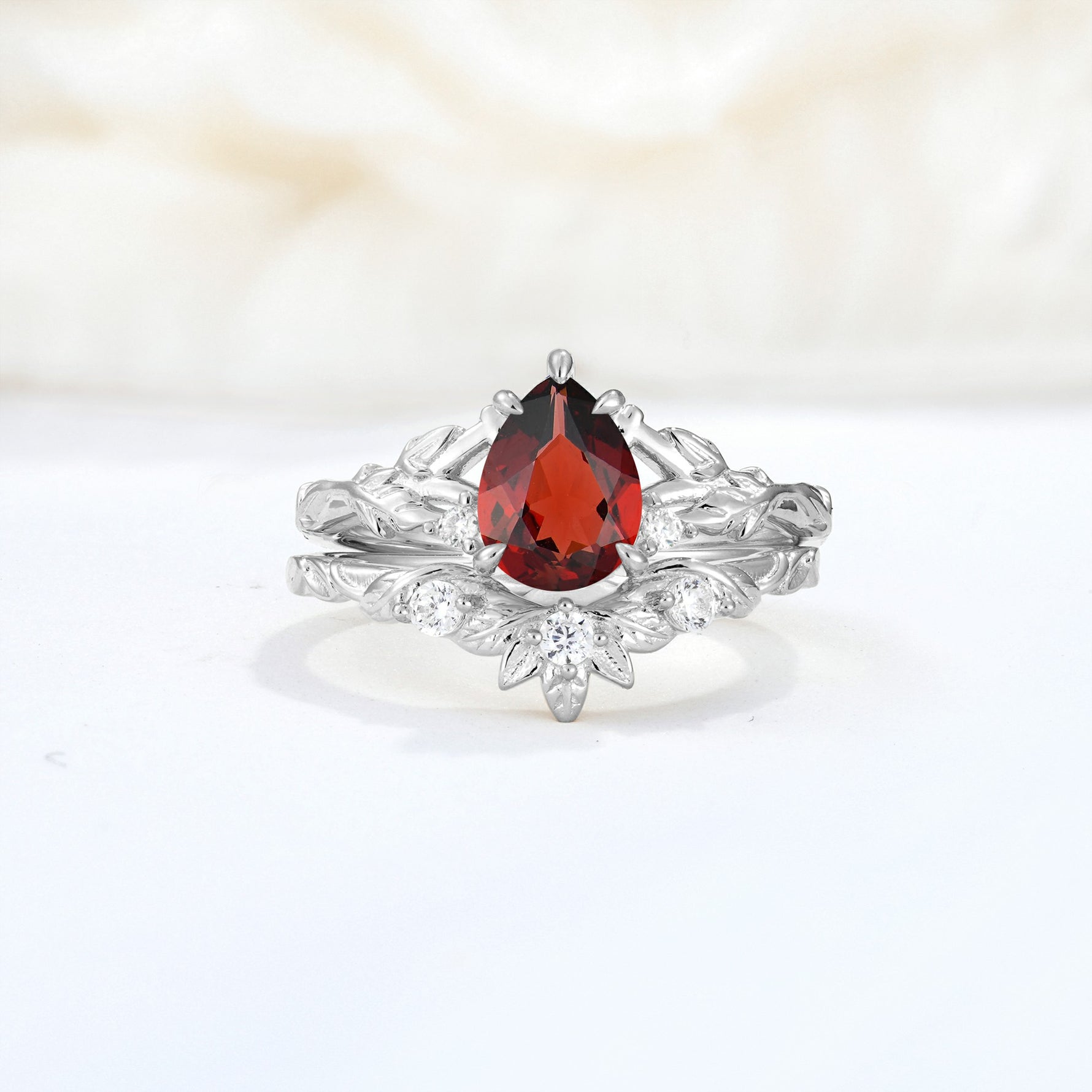 SR17127 Garnet Ring - Additional view