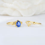 SR17127 Sapphire Ring - White-Gold
