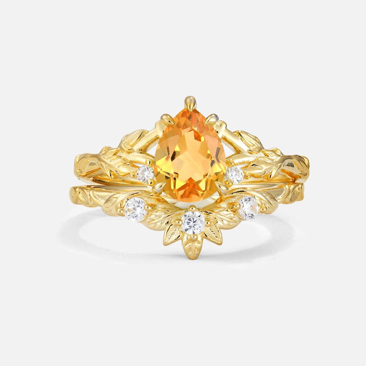 SR17127 Citrine Ring - Yellow-Gold
