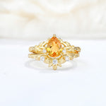 SR17127 Citrine Ring - Yellow-Gold