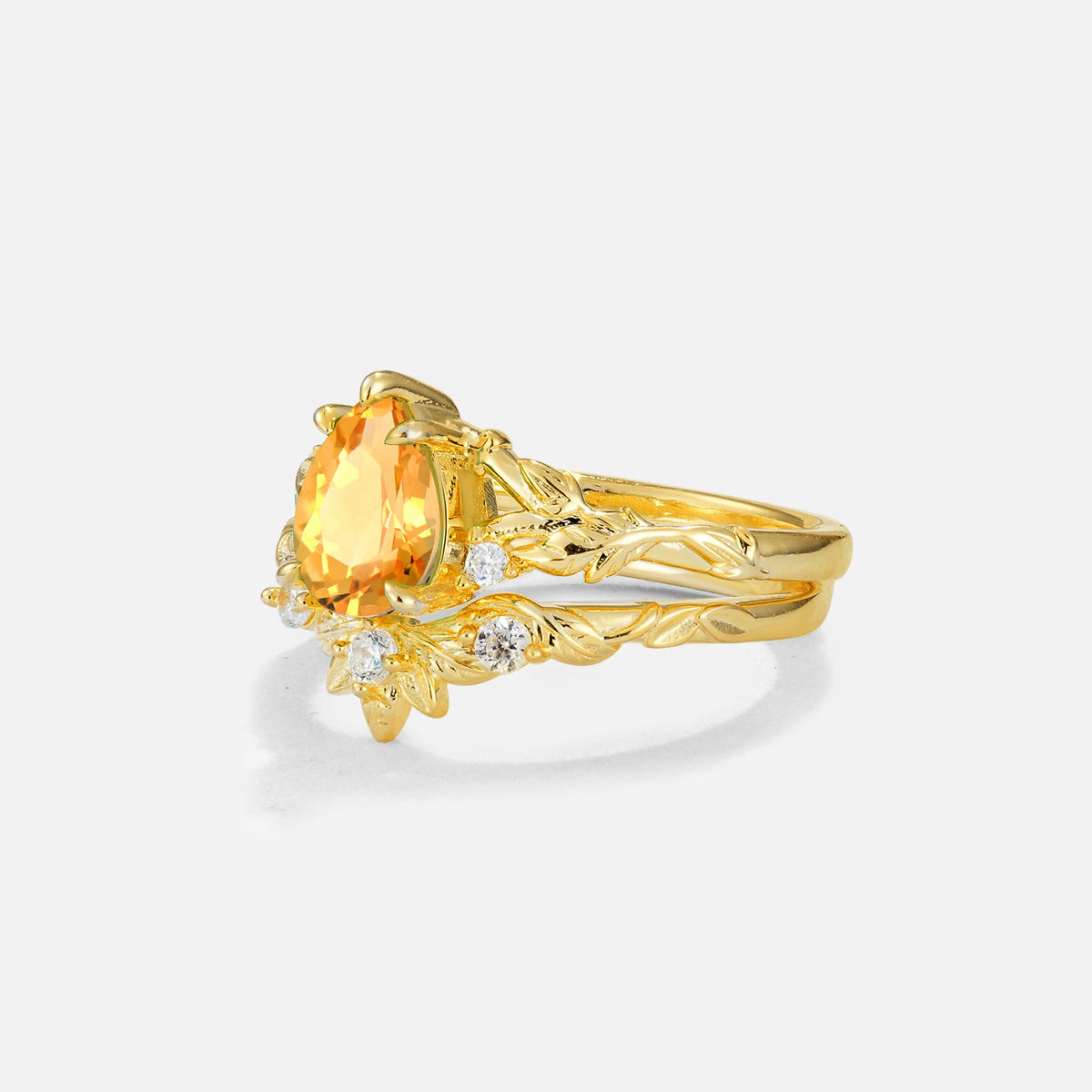 SR17127 Citrine Ring - Rose-Gold