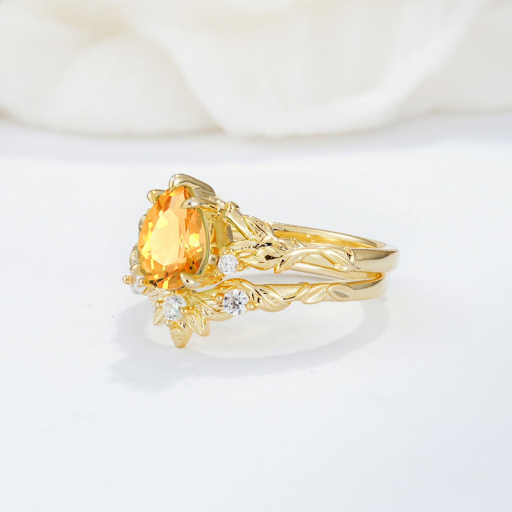 SR17127 Citrine Ring - Rose-Gold