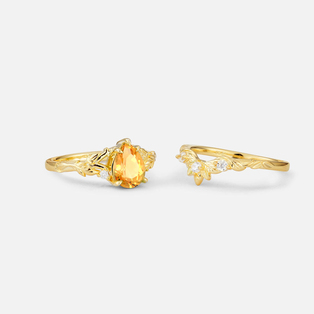 SR17127 Citrine Ring - White-Gold