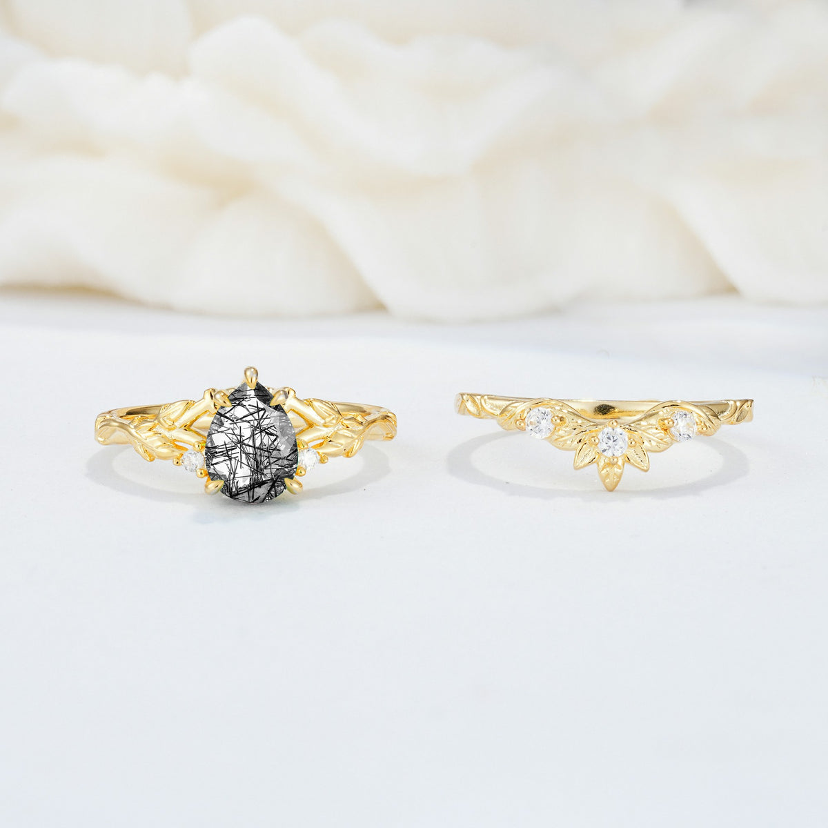 SR17127 Black Rutilated Quartz Ring - Additional view