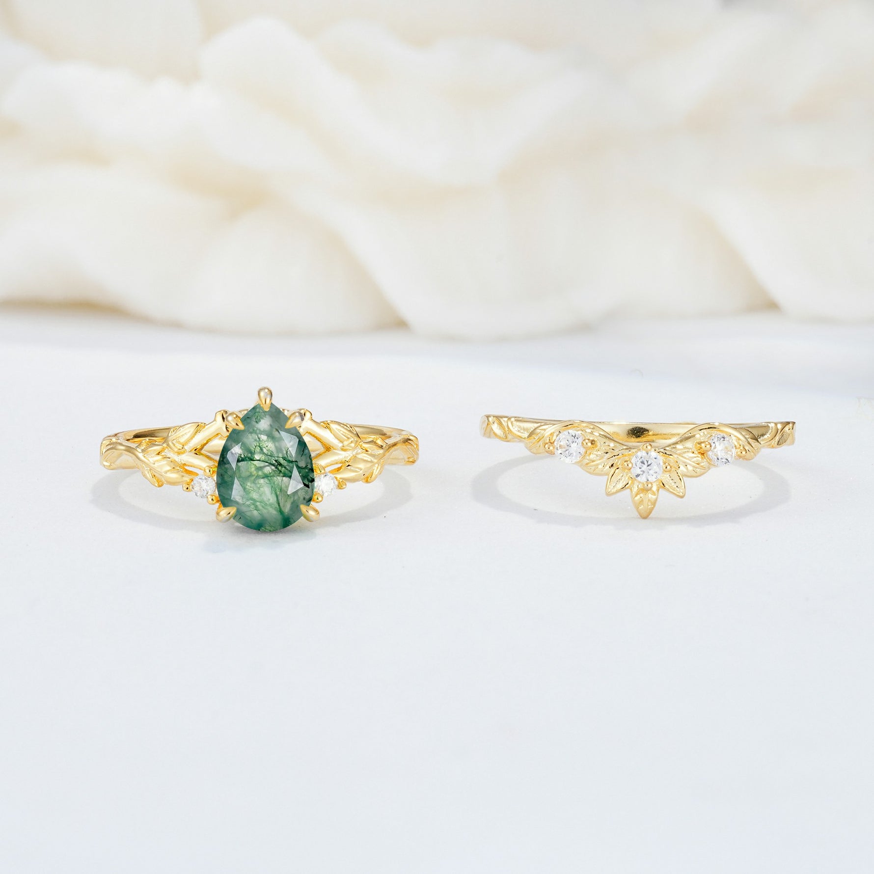 SR17127 Moss Agate Ring - Additional view