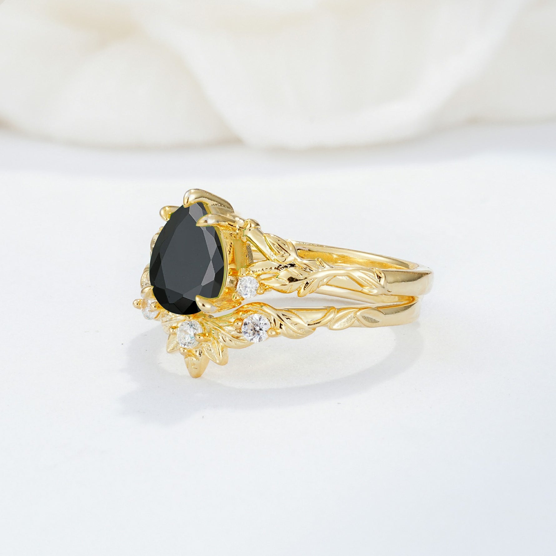 SR17127 Black Onyx Ring - Rose-Gold