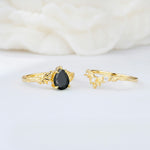 SR17127 Black Onyx Ring - White-Gold