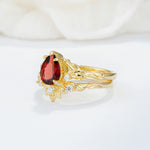 SR17127 Garnet Ring - Rose-Gold