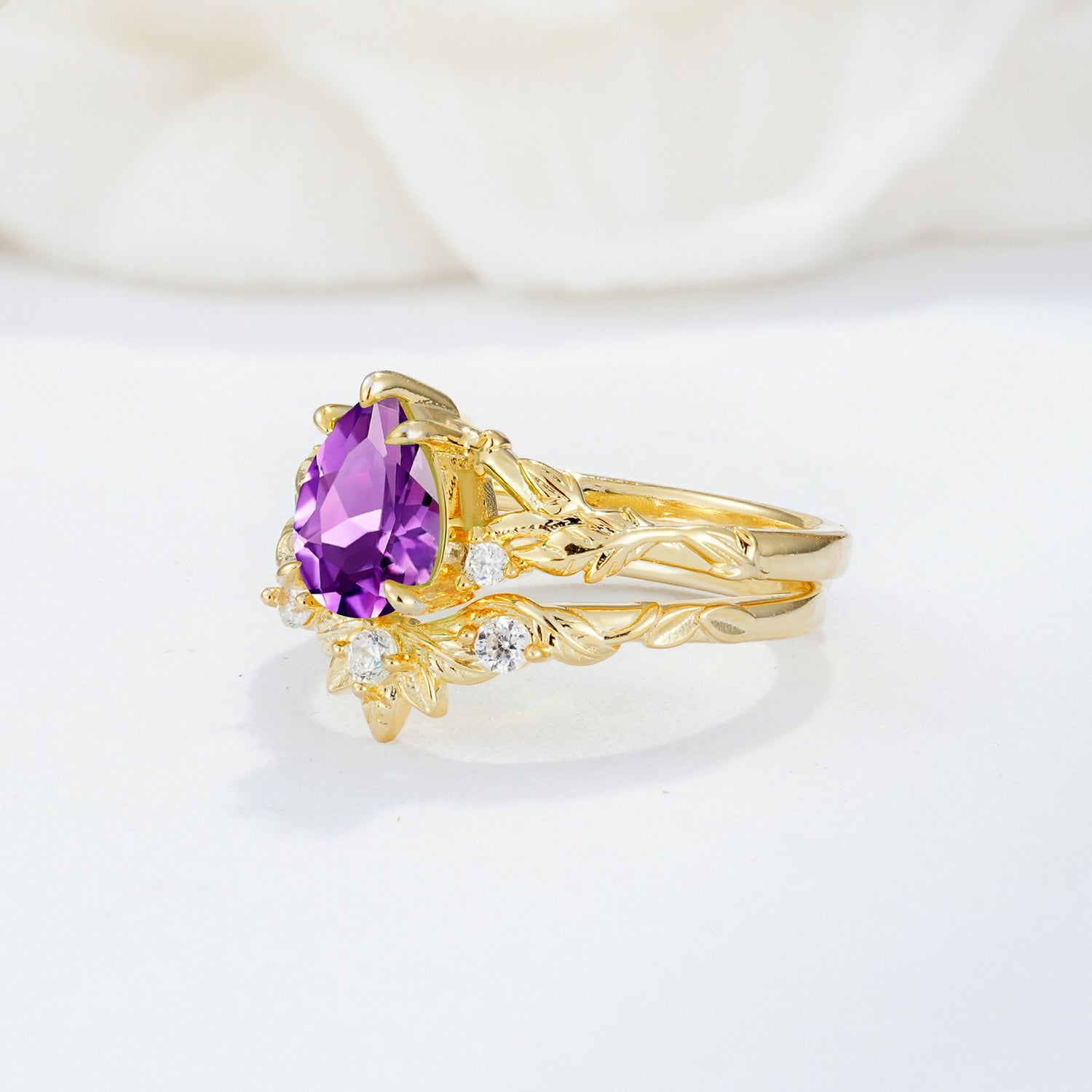 SR17127 Amethyst Ring - Rose-Gold
