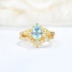 SR17127 Aquamarine Ring - Yellow-Gold