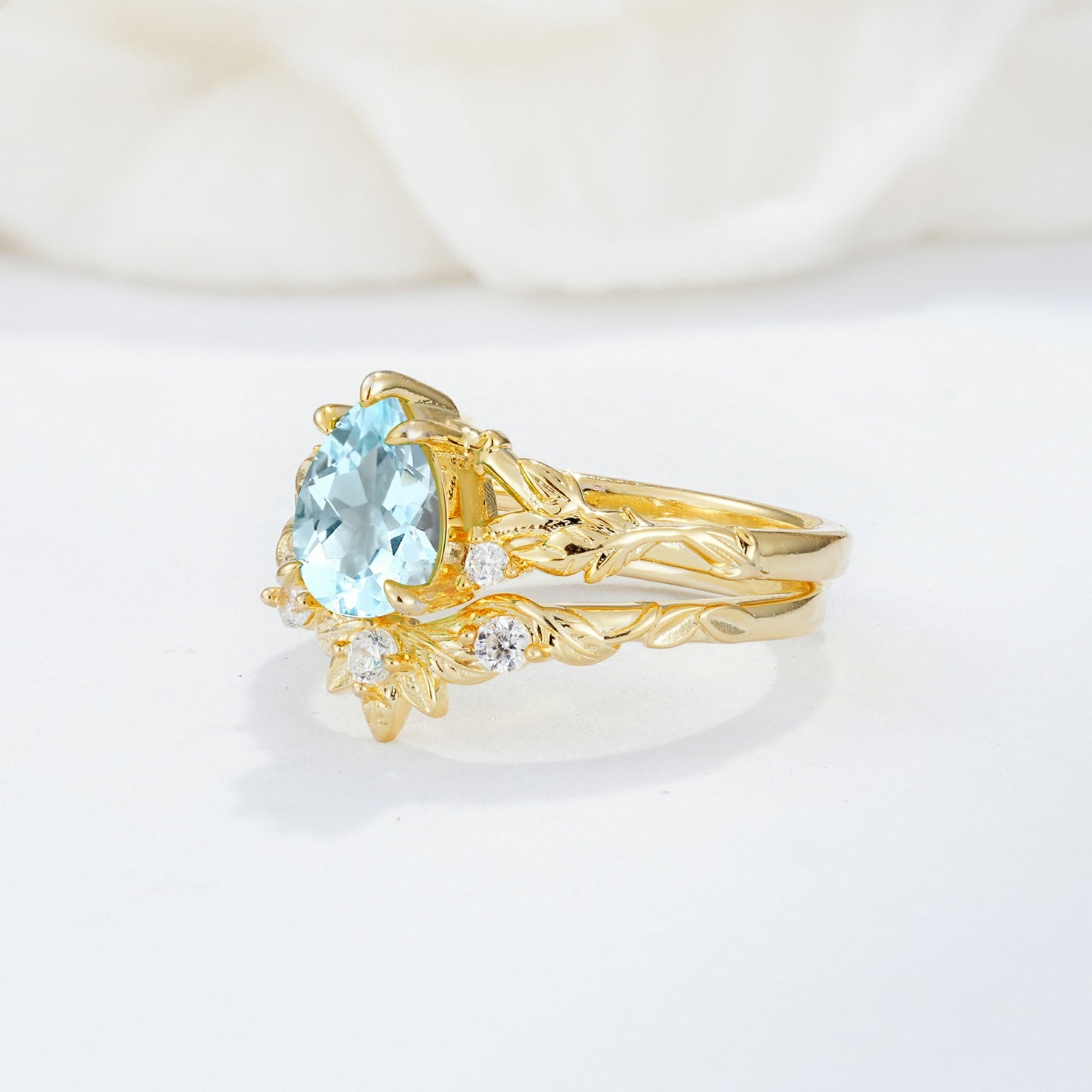SR17127 Aquamarine Ring - Rose-Gold