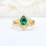 SR17127 Emerald Ring - Yellow-Gold