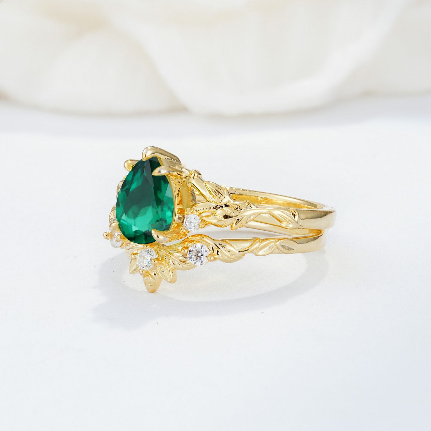 SR17127 Emerald Ring - Rose-Gold