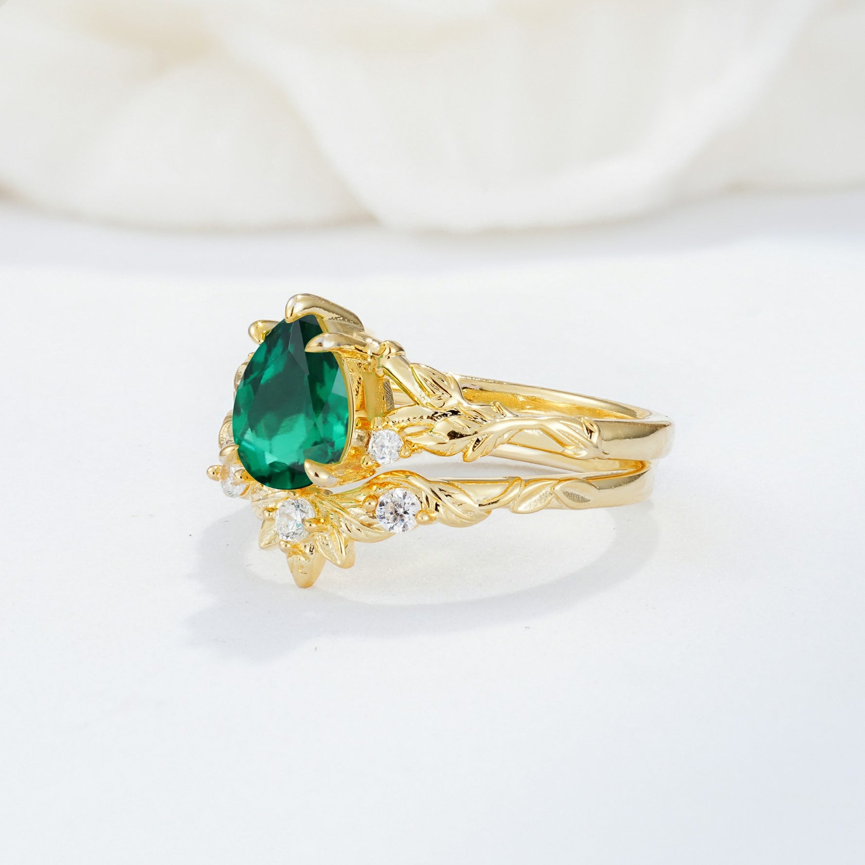 SR17127 Emerald Ring - Rose-Gold