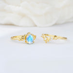 SR17127 Moonstone Ring - White-Gold