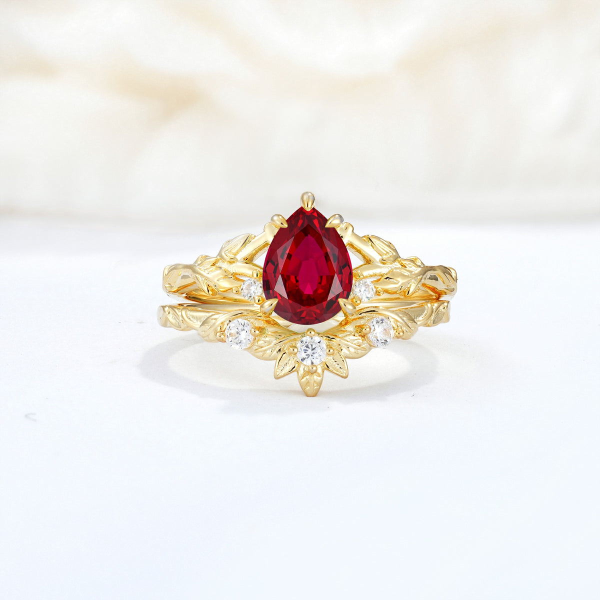 SR17127 Ruby Ring - Yellow-Gold