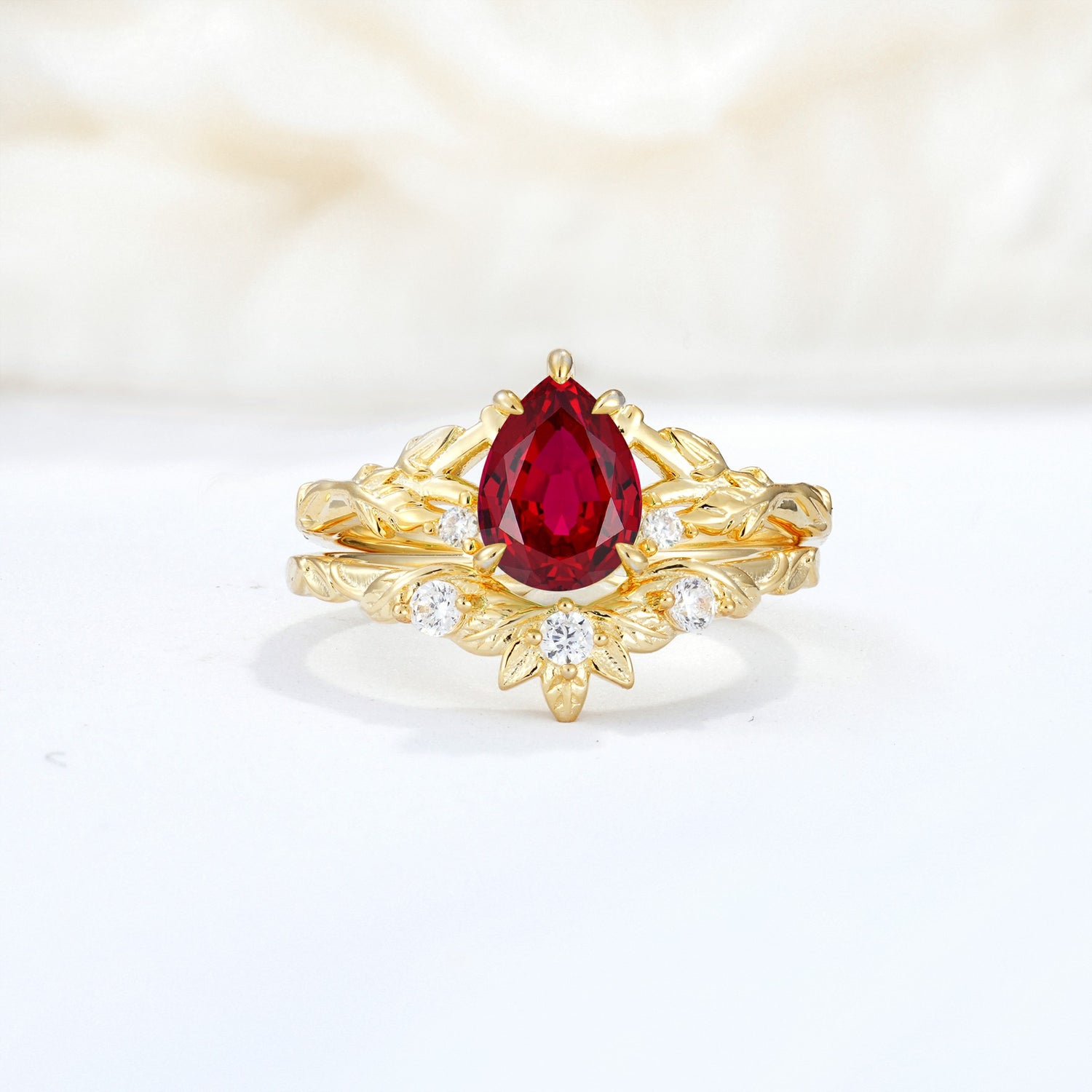 SR17127 Ruby Ring - Yellow-Gold
