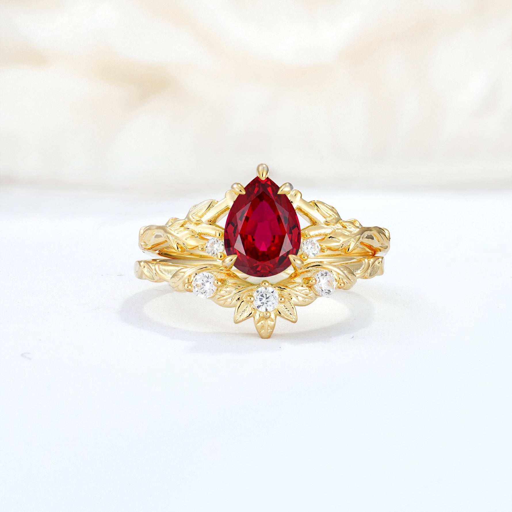 SR17127 Ruby Ring - Yellow-Gold