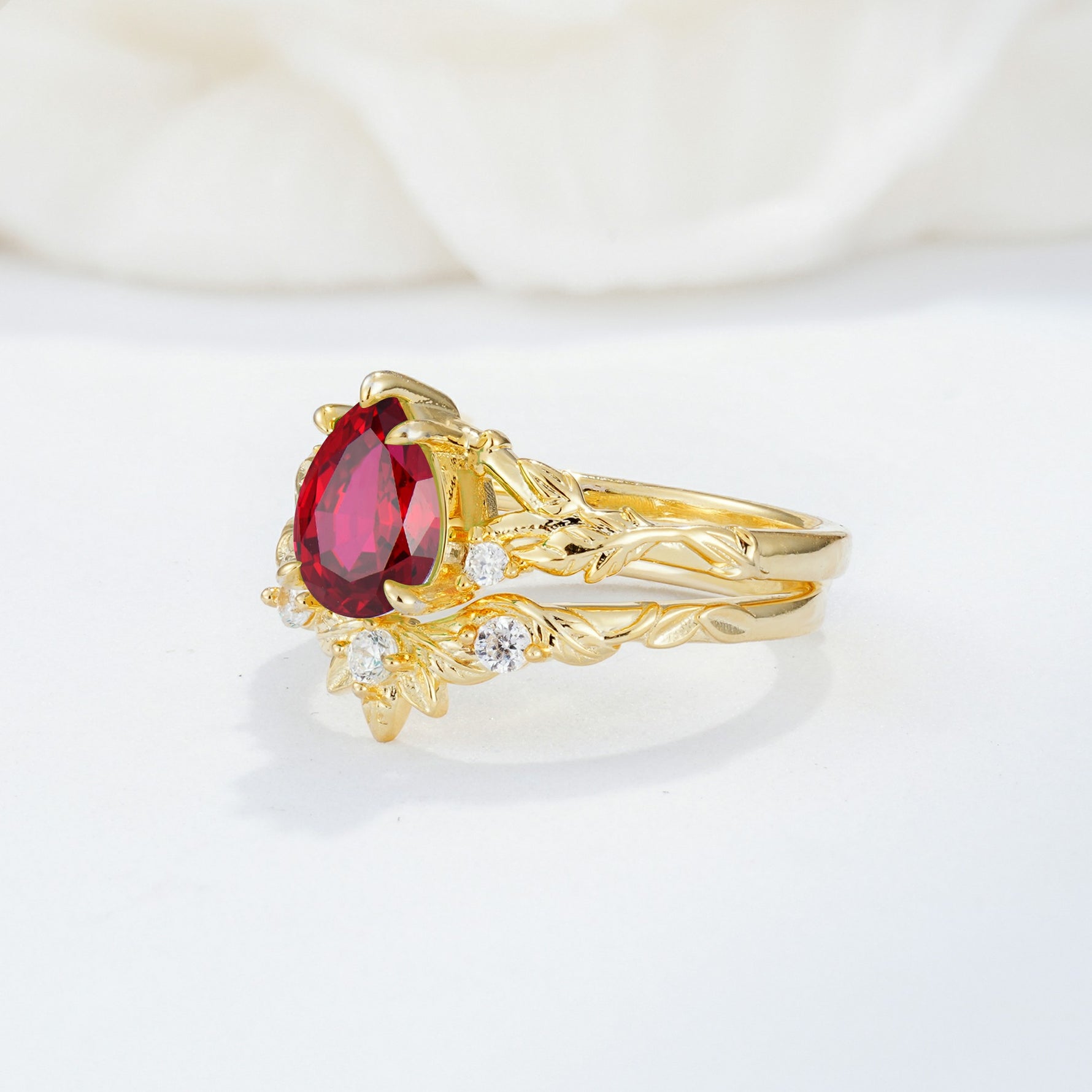 SR17127 Ruby Ring - Rose-Gold