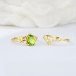SR17127 Peridot Ring - White-Gold