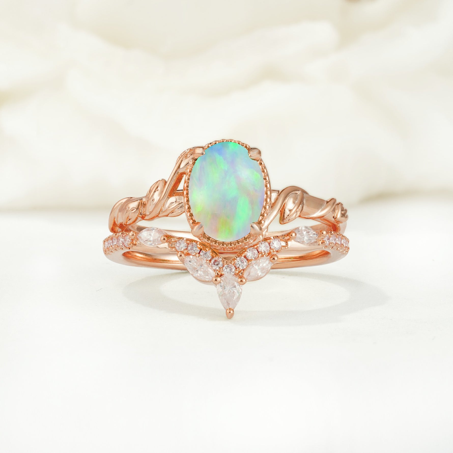 SR17128 Fire Opal Ring - Additional view