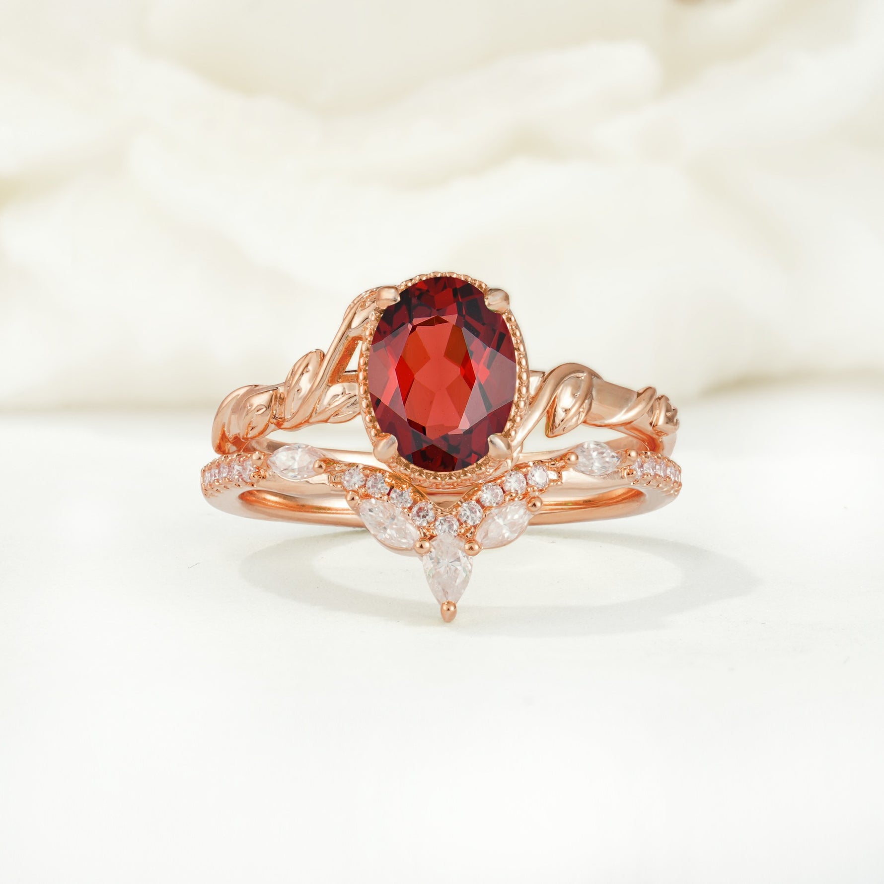 SR17128 Garnet Ring - Additional view