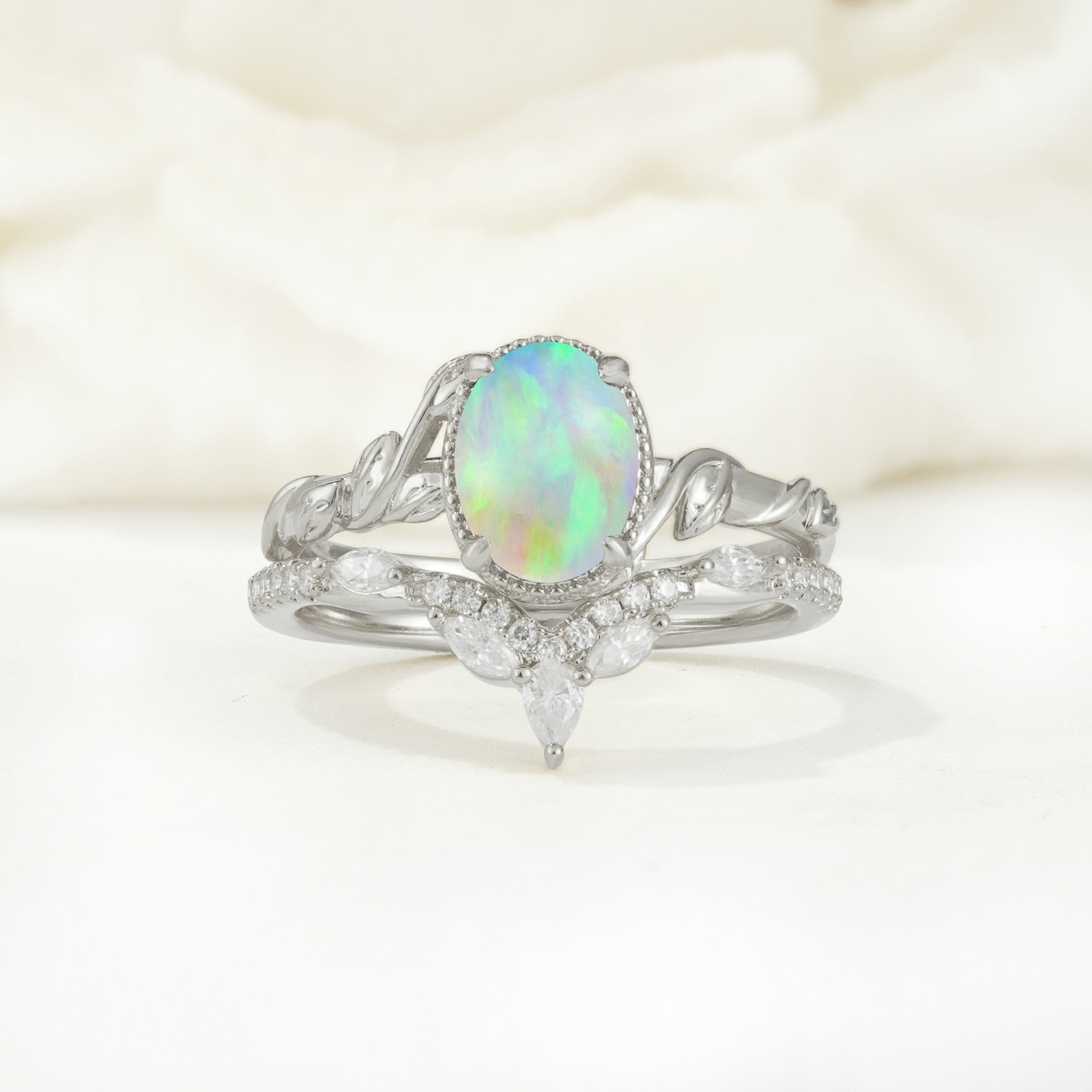 SR17128 Fire Opal Ring - Additional view