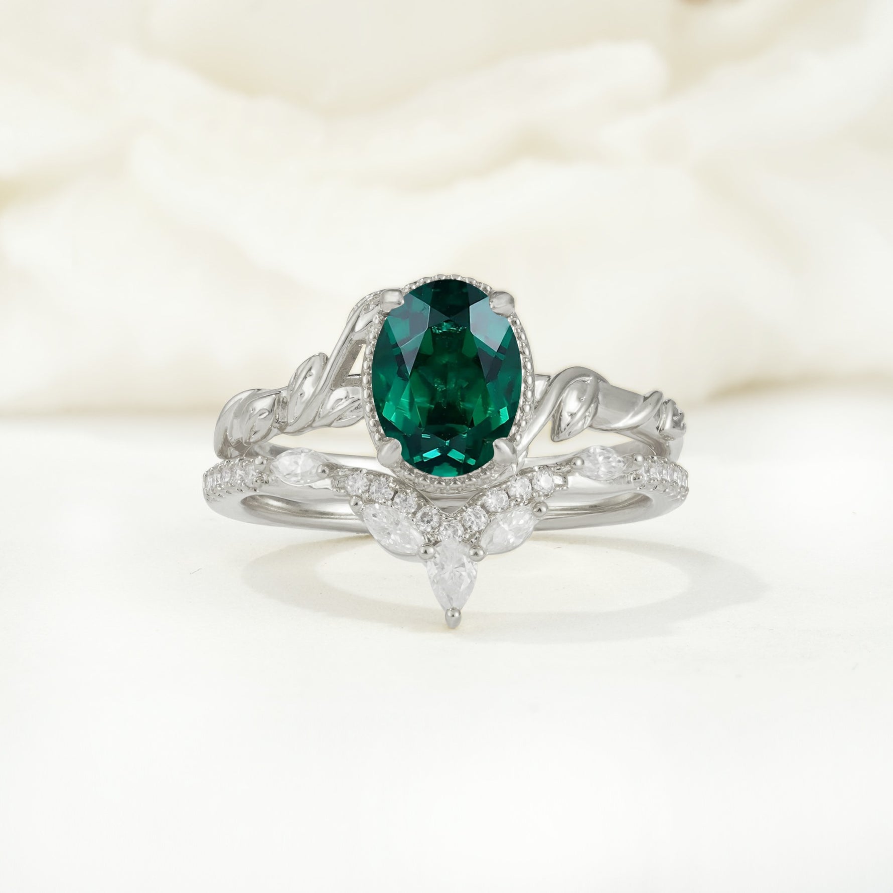 SR17128 Emerald Ring - Additional view