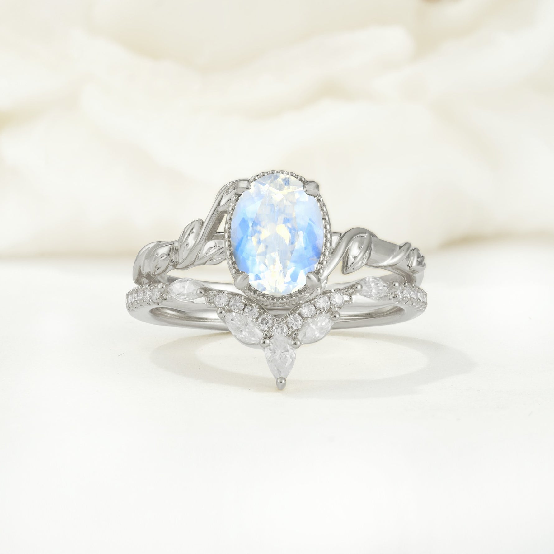 SR17128 Moonstone Ring - Additional view