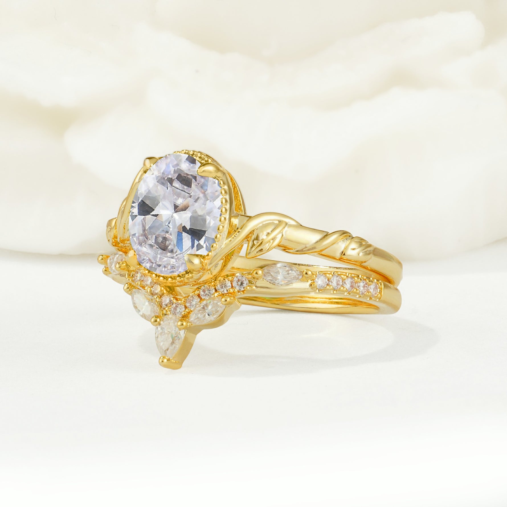 SR17128 Moissanite Ring - White-Gold
