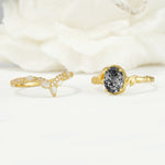 SR17128 Black Rutilated Quartz Ring - Additional view