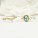 SR17128 Moss Agate Ring - Additional view