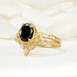 SR17128 Black Onyx Ring - White-Gold