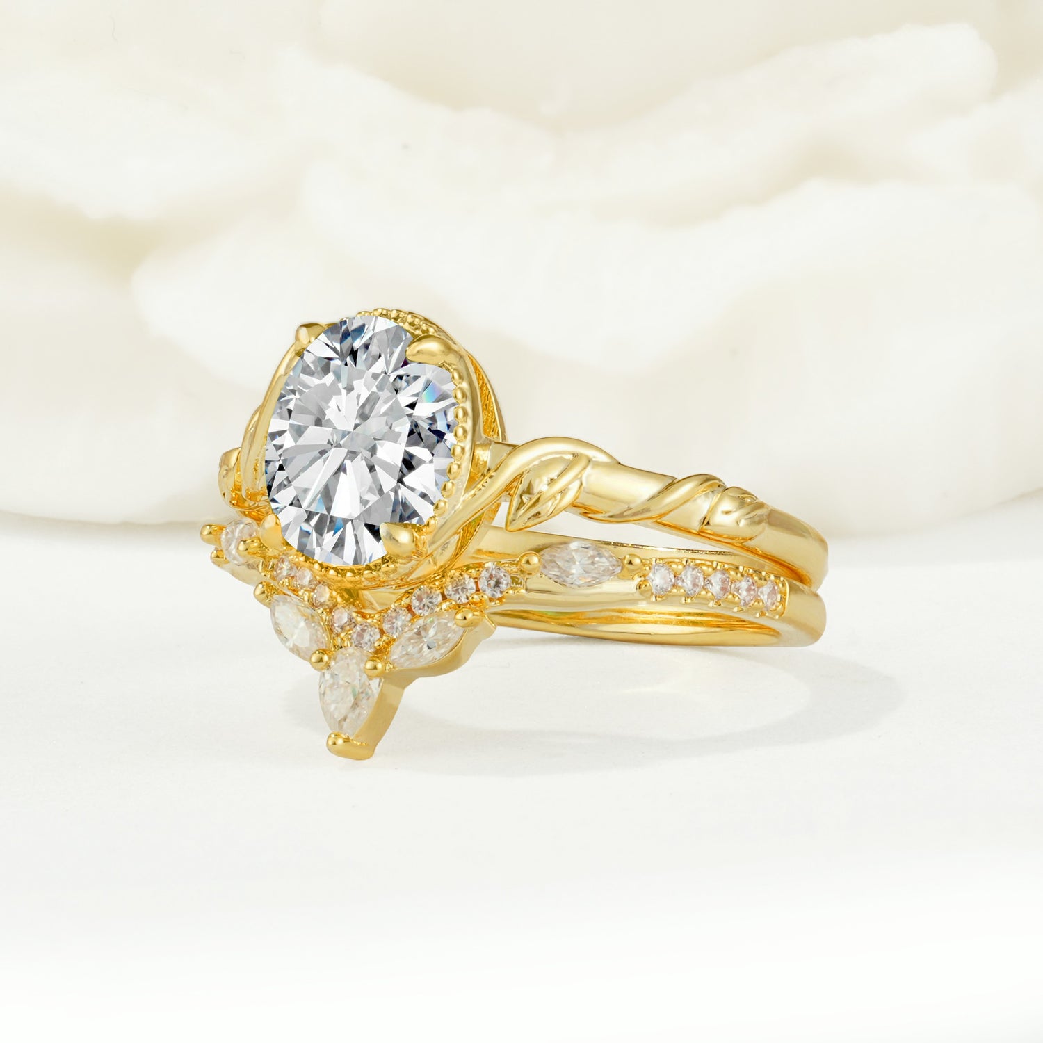 SR17128 Lab Diamond Ring - White-Gold
