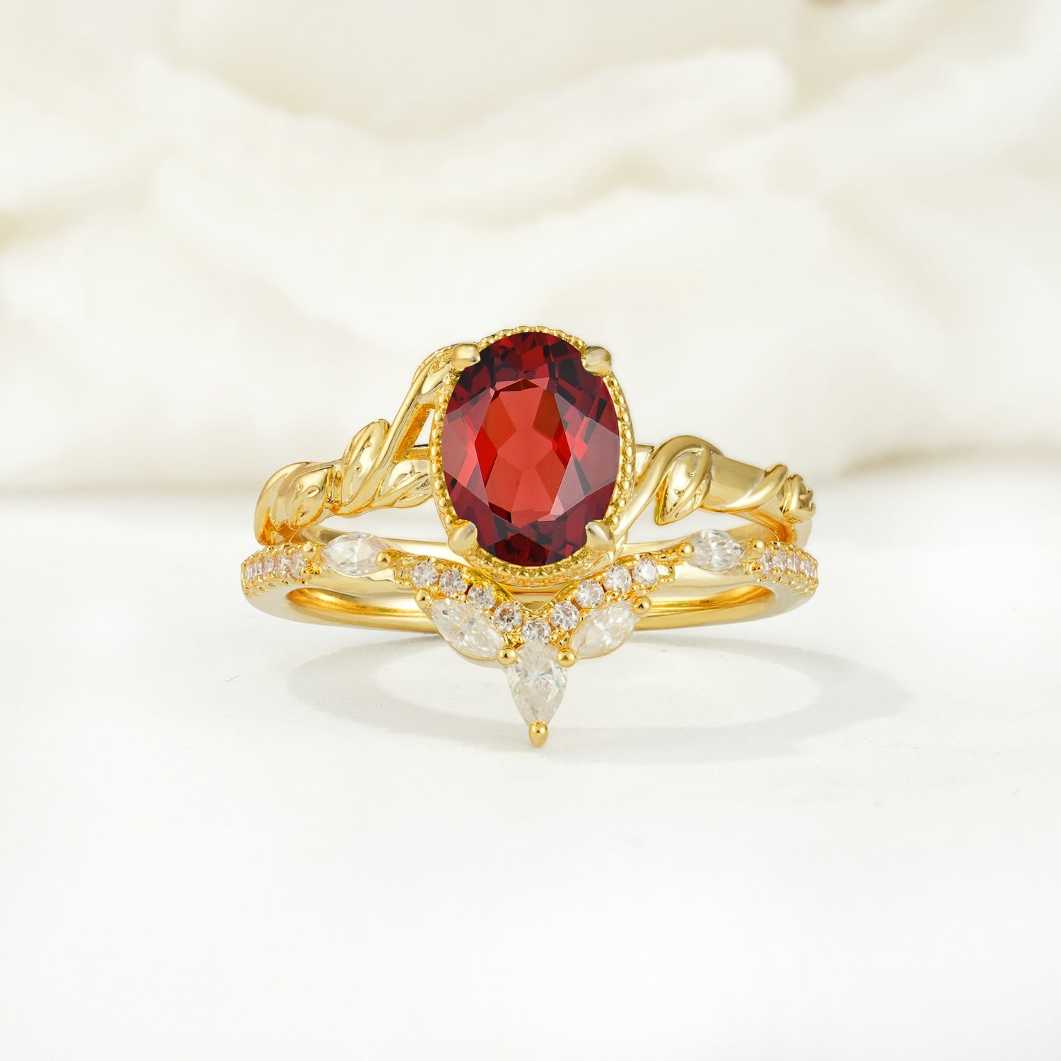 SR17128 Garnet Ring - Additional view