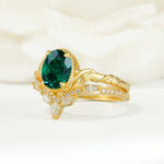 SR17128 Emerald Ring - White-Gold