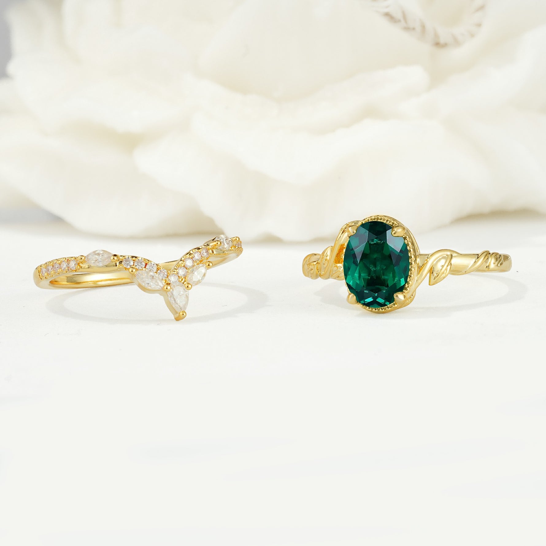 SR17128 Emerald Ring - Additional view