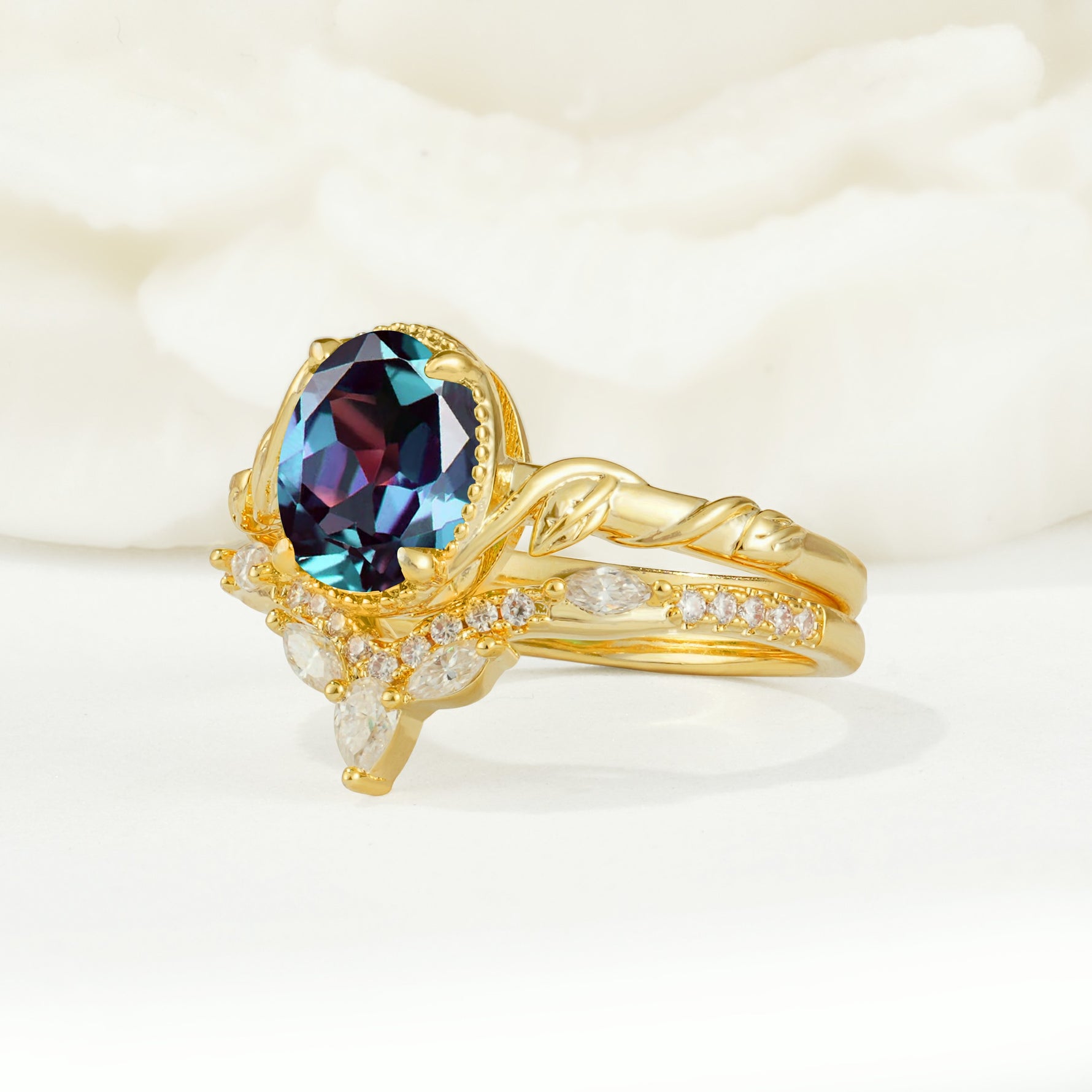 SR17128 Alexandrite Ring - White-Gold