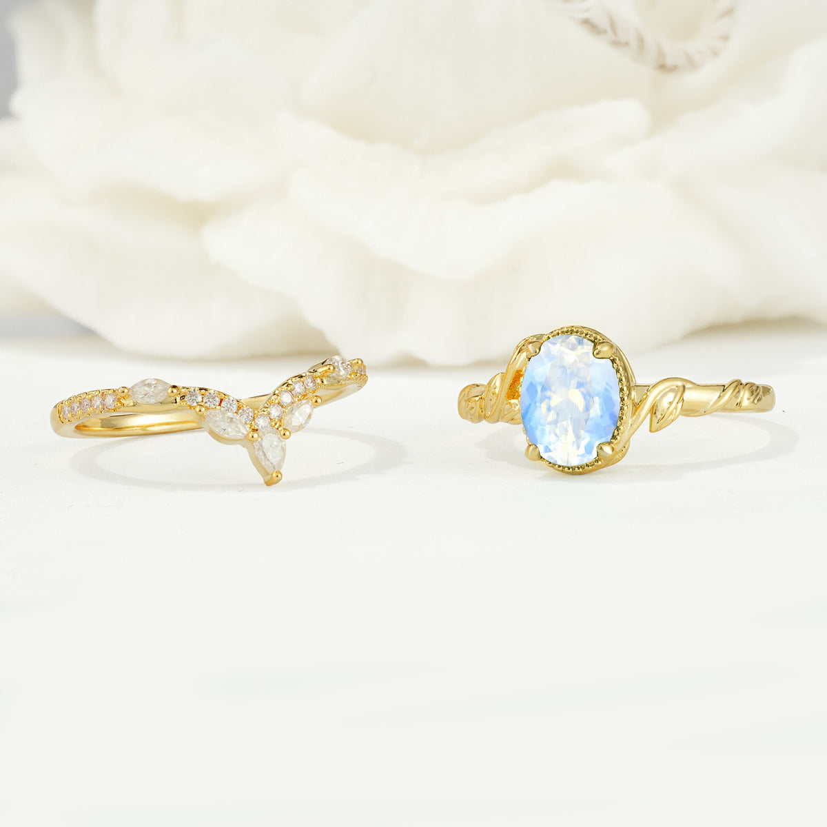 SR17128 Moonstone Ring - Additional view