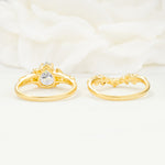 Vintage Pear Cut Moissanite Bridal Ring Set - Additional view