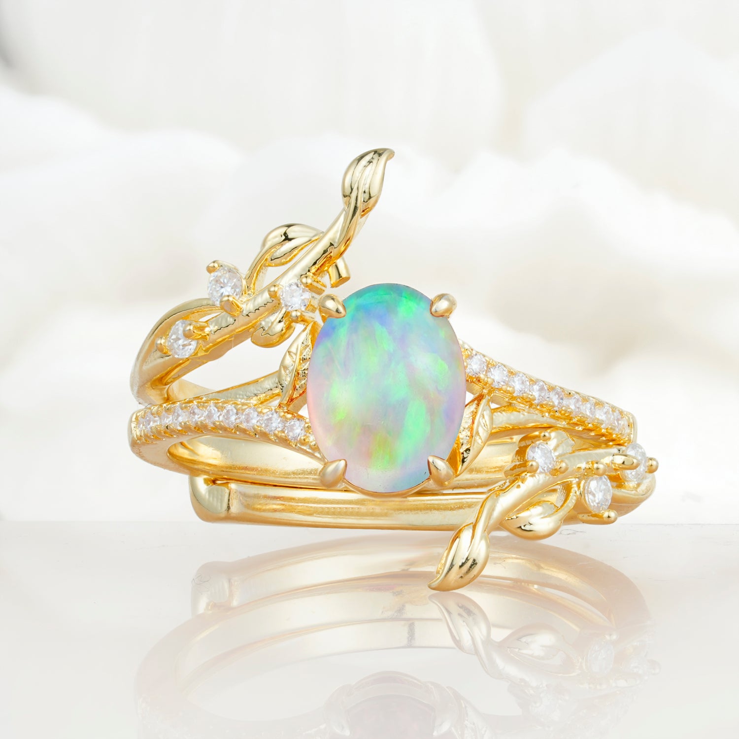 SR17140 Fire Opal Ring - Additional view
