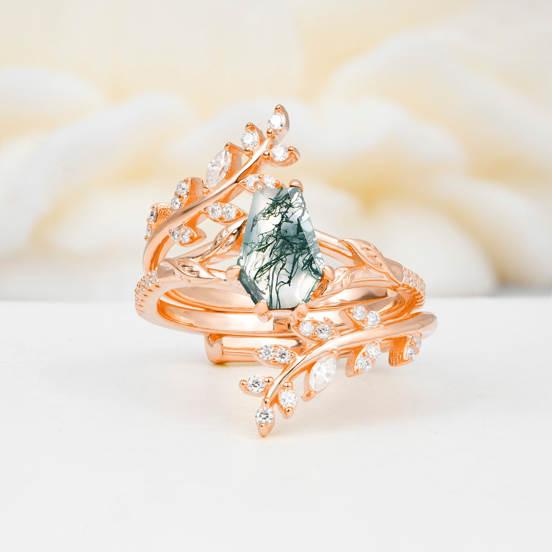 SR17144 Moss Agate Ring - Additional view