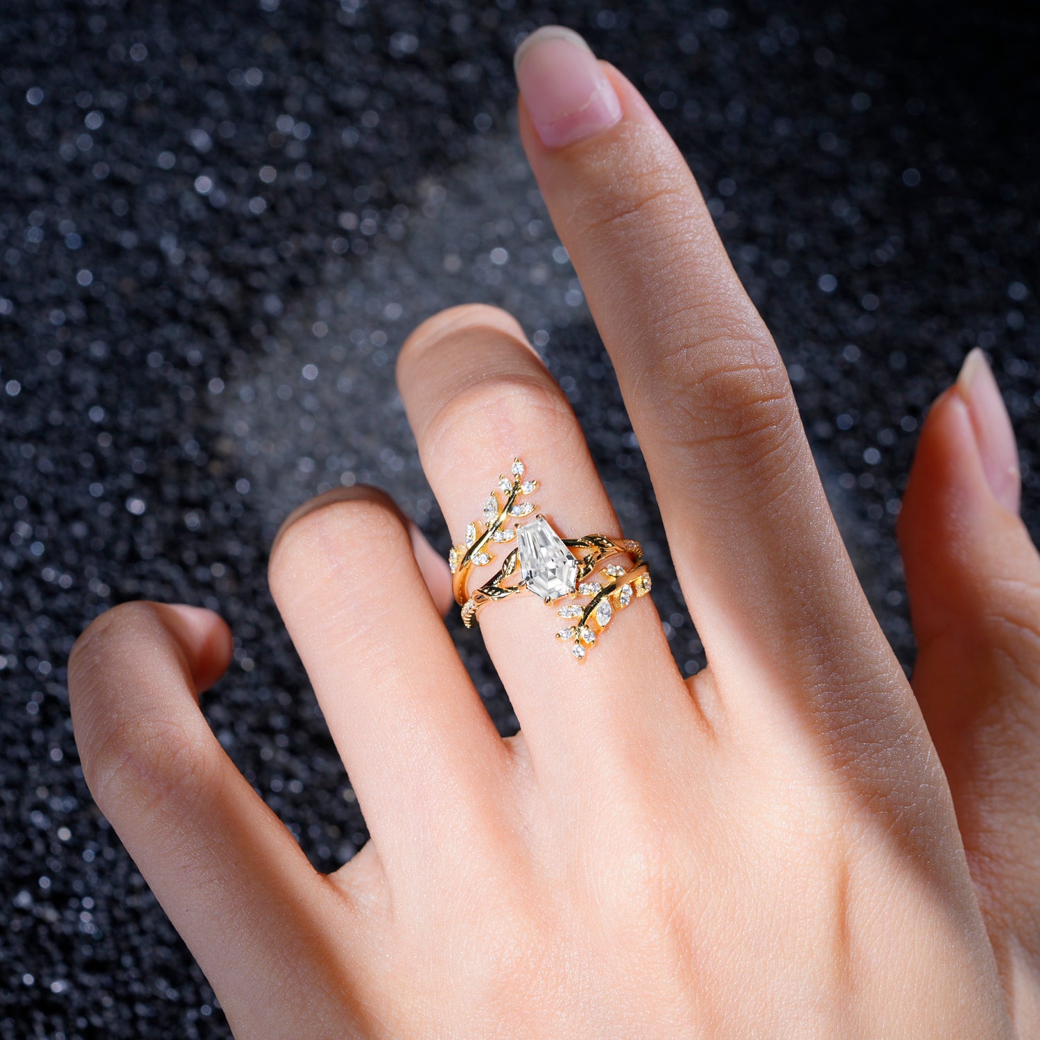 SR17144 Moissanite Ring - Rose-Gold