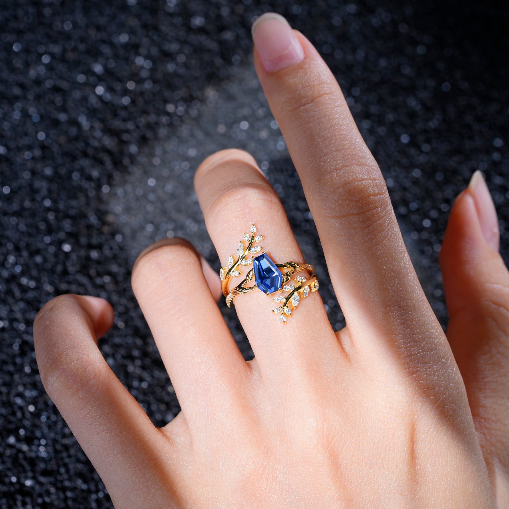 SR17144 Sapphire Ring - Rose-Gold